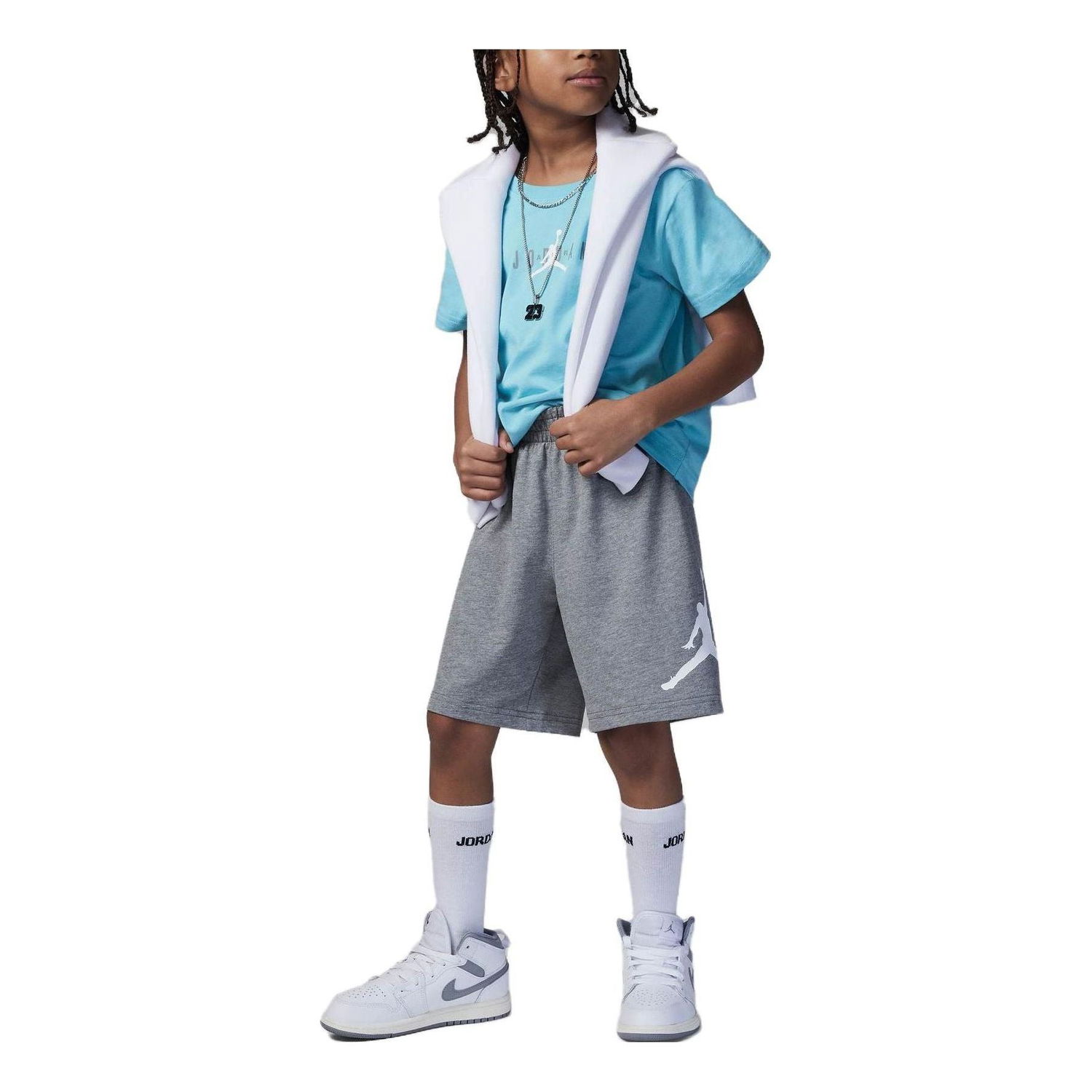 Къси панталони Jordan Air Jordan Sportswear T-Shirt and Shorts Set Сиво | FQ0575-091, 0