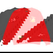 Rijindoujin Red Graphic Sweatshirt