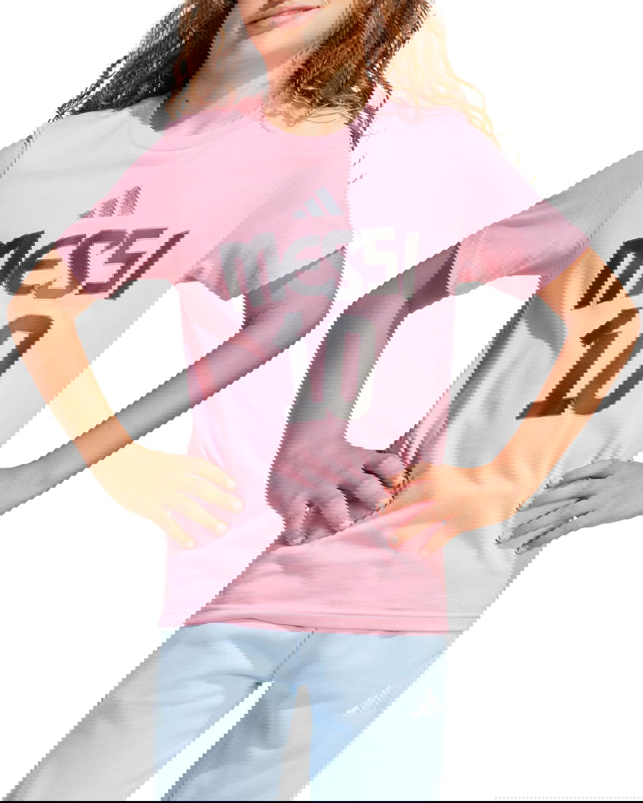 Тениска adidas Originals Messi Graphic T-Shirt Розово | jm3552, 0
