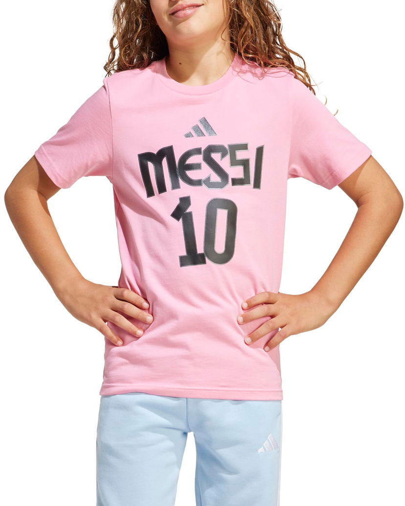 Тениска adidas Originals Messi Graphic T-Shirt Розово | jm3552