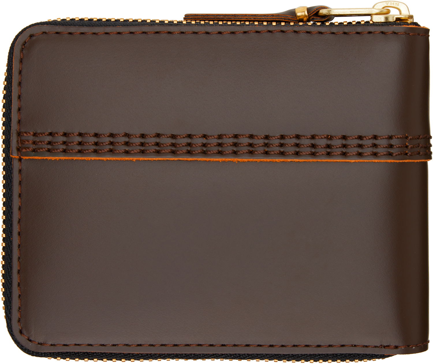 Портфейл Comme des Garçons COMME des GARÇONS Triple Stitch Zip Wallet Кафяво | SA7100TS, 1