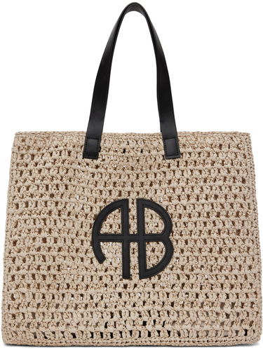 Голяма пазарска чанта Anine Bing Large Crochet Tote Bag Бежово | A-13-2158-022, 0