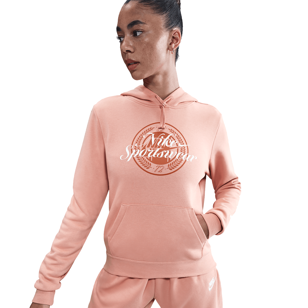 Суитчър Nike Sportswear Club Fleece Pullover Hoodie Розово | IH8496-688, 0
