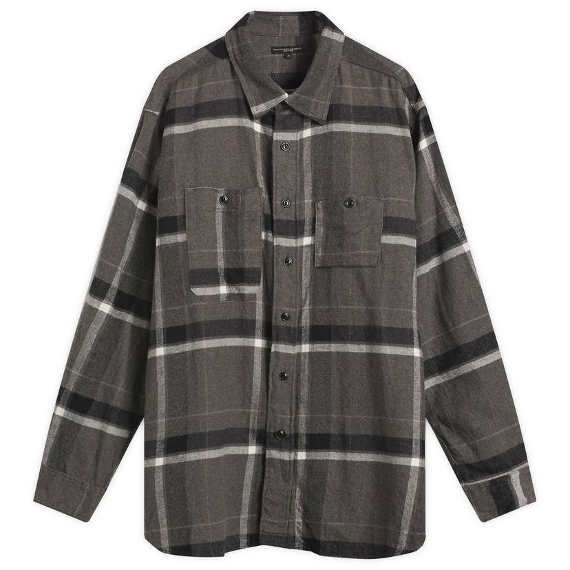 Риза Engineered Garments Engineered Garments Brushed Big Plaid Work Shirt, Size Small Сиво | 25F1A007-ES071