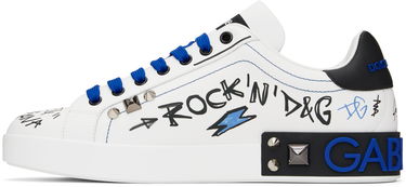 Кецове и обувки Dolce & Gabbana White Portofino Embroidery & Studs Sneakers Многоцветен | CS1772AH494, 2