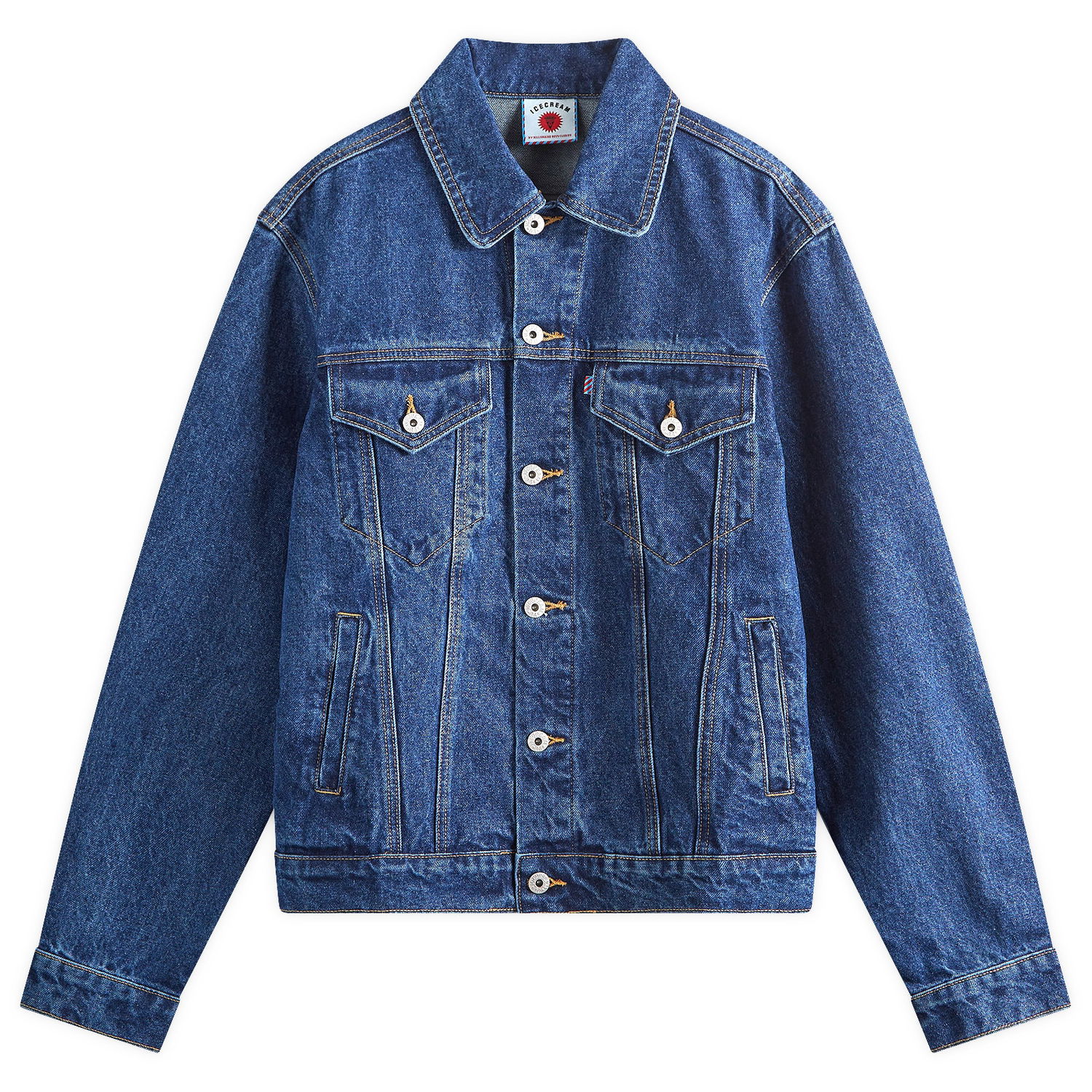 Яке BBC IceCream Running Dog Denim Trucker Jacket Синьо | ICD006-BL, 0