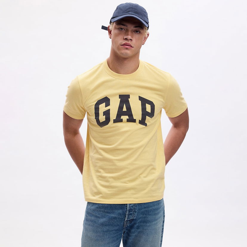 Тениска GAP Basic Logo Tee New Chamois Жълто | 856659-09