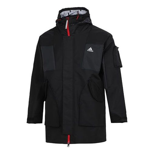 Парка adidas Originals Multiple Pockets Sports Fleece Lined Hooded Jacket Черно | HC0275