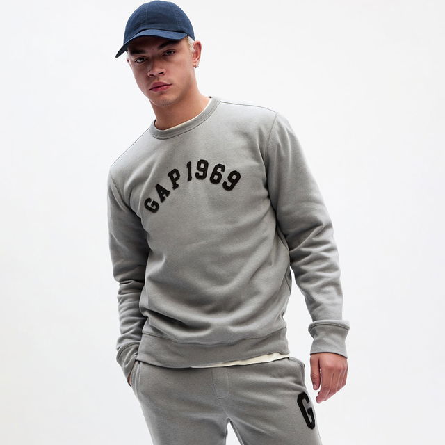 Crewneck Logo Sweatshirt Pilot Grey