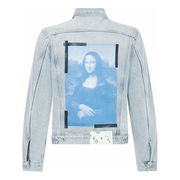 Off-White SS21 Mona Lisa Print Denim Jacket
