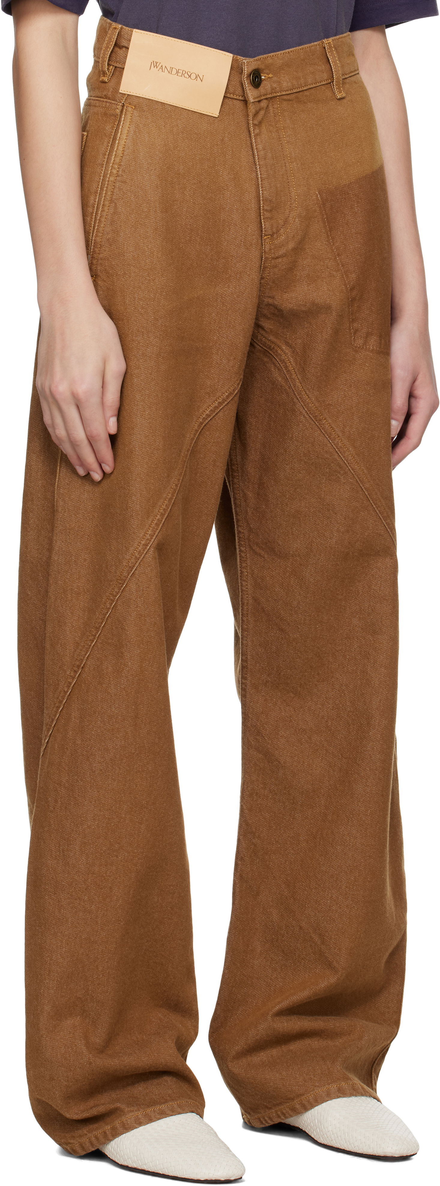Дънки JW Anderson JW Anderson Twisted Workwear Jeans Кафяво | DT0115-PG1756, 1