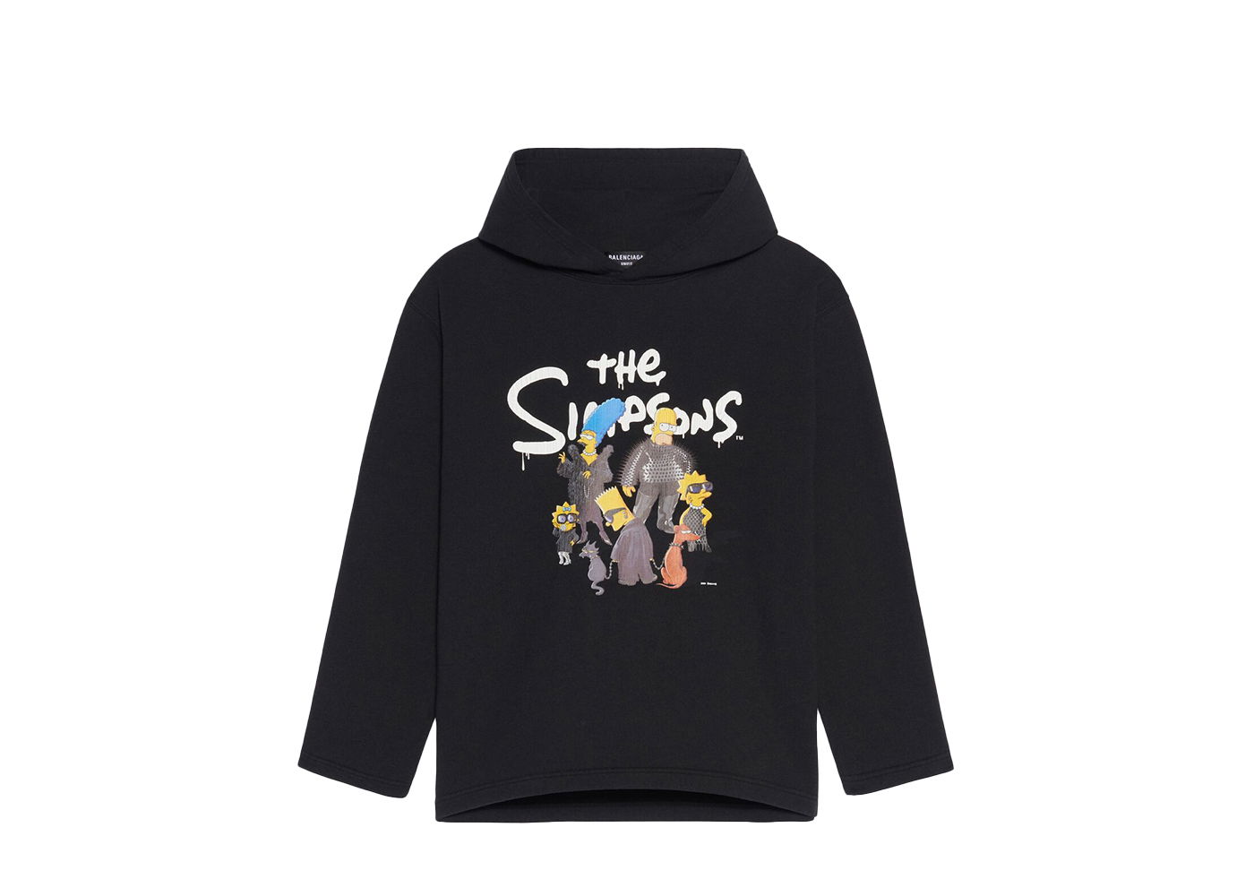 Суитчър Balenciaga The Simpsons x Cropped Hoodie Черно | 670946TLVG81000, 0