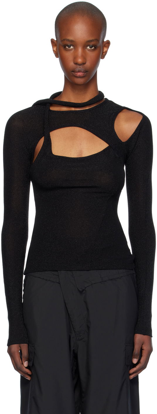 Тениска Ottolinger Ottolinger Layered Cutout T-Shirt Черно | 1040103921, 0