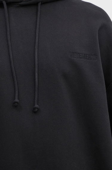 Суитчър VETEMENTS Embroidered Logo Hoodie Черно | UA66HD780B, 3