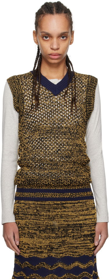 Пуловер Wales Bonner Wales Bonner Shade Knit Vest Жълто | US25KN31-KN04-5190, 0