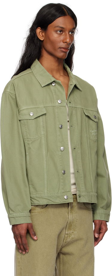 Яке MAISON KITSUNÉ Maison Kitsuné Trucker Denim Jacket Жълто | OM02103WD4012, 4