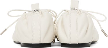 Pокля GANNI GANNI Lace-Up Ballerina Flats Бяло | S2962, 1