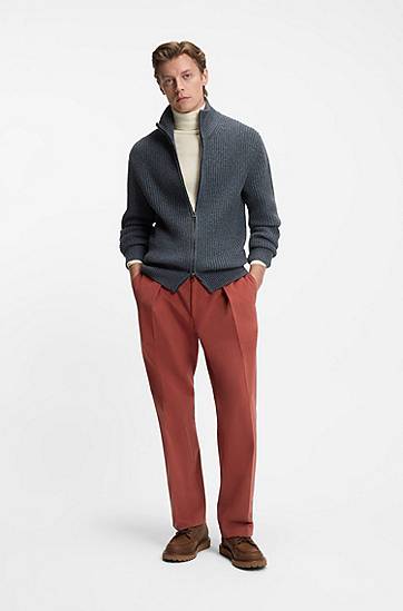 Пуловер BOSS BECKHAM x BOSS rollneck sweater in cashmere Бяло | 50557974, 1