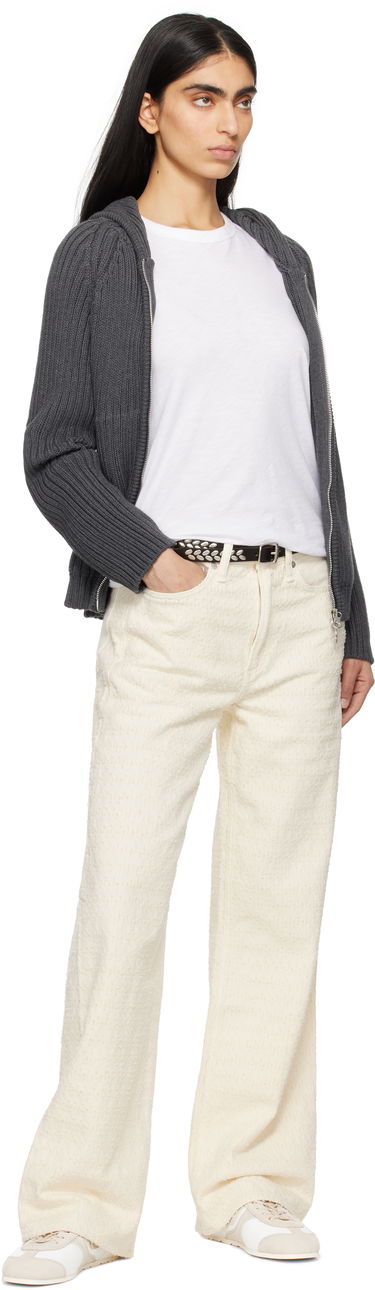 Панталони rag & bone rag & bone Logan Mid-Rise Wide Leg Jeans Бяло | WDD25S2935RGET, 4
