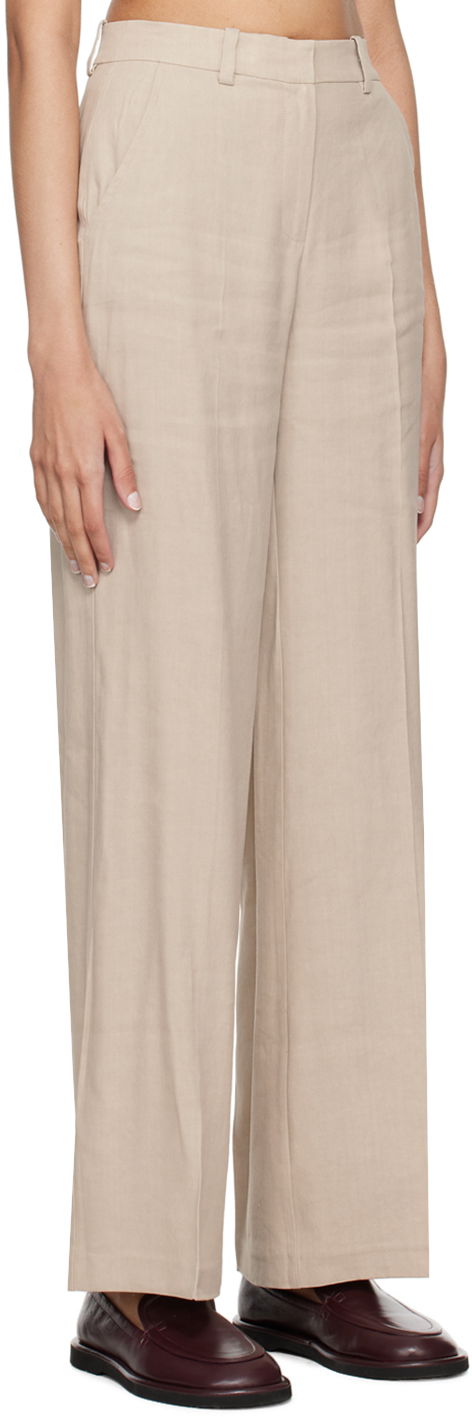 Панталони Anine Bing Kline Straight Leg Trousers Бежово | A-03-3344-SDA26, 1