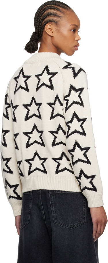 Пуловер RE/DONE Re/Done Mock Neck Star Sweater Бяло | 797-10WMSTPUL, 2