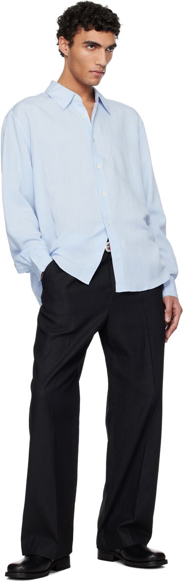 Риза OUR LEGACY OUR LEGACY Beyond Striped Relaxed-Fit Shirt Синьо | M2252BS, 3