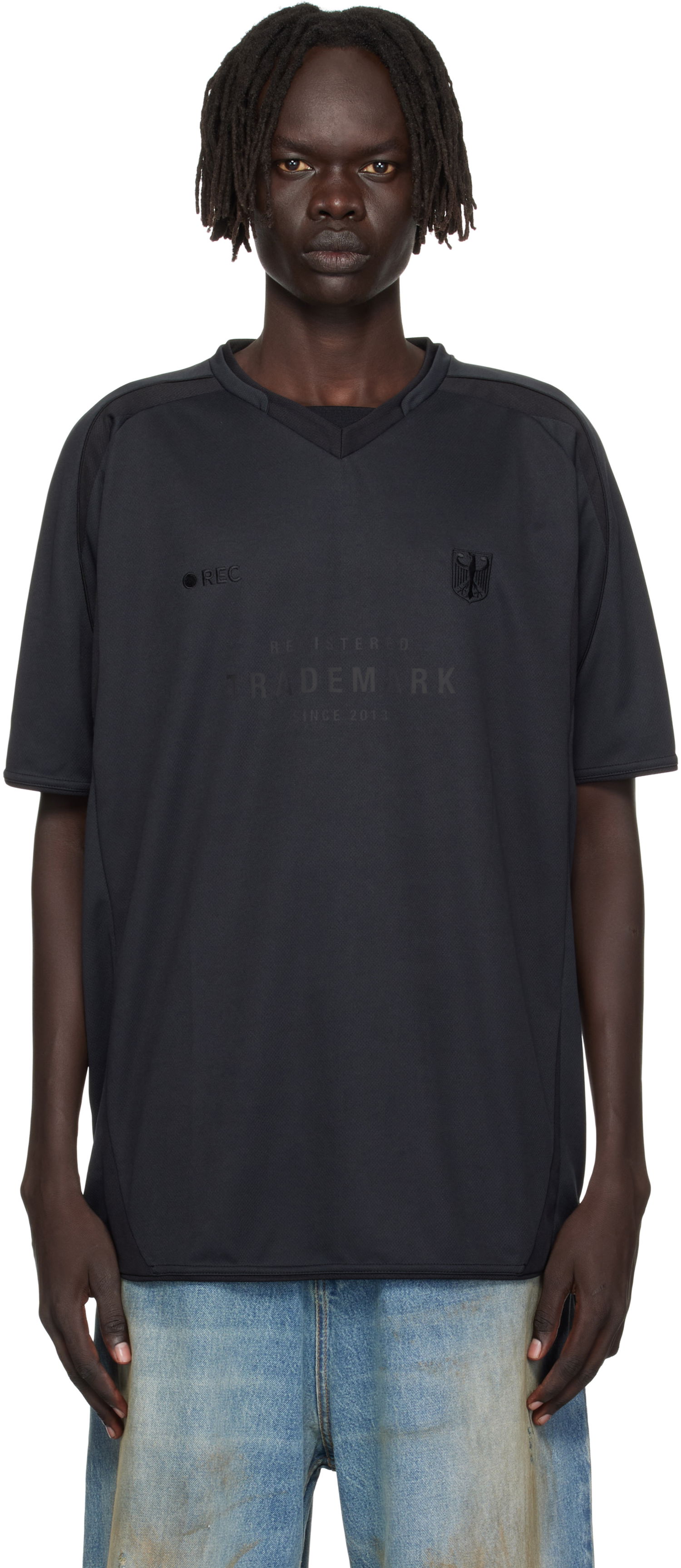 Фланелка VETEMENTS VETEMENTS Trademark Football Jersey Черно | UH76TR500B, 0