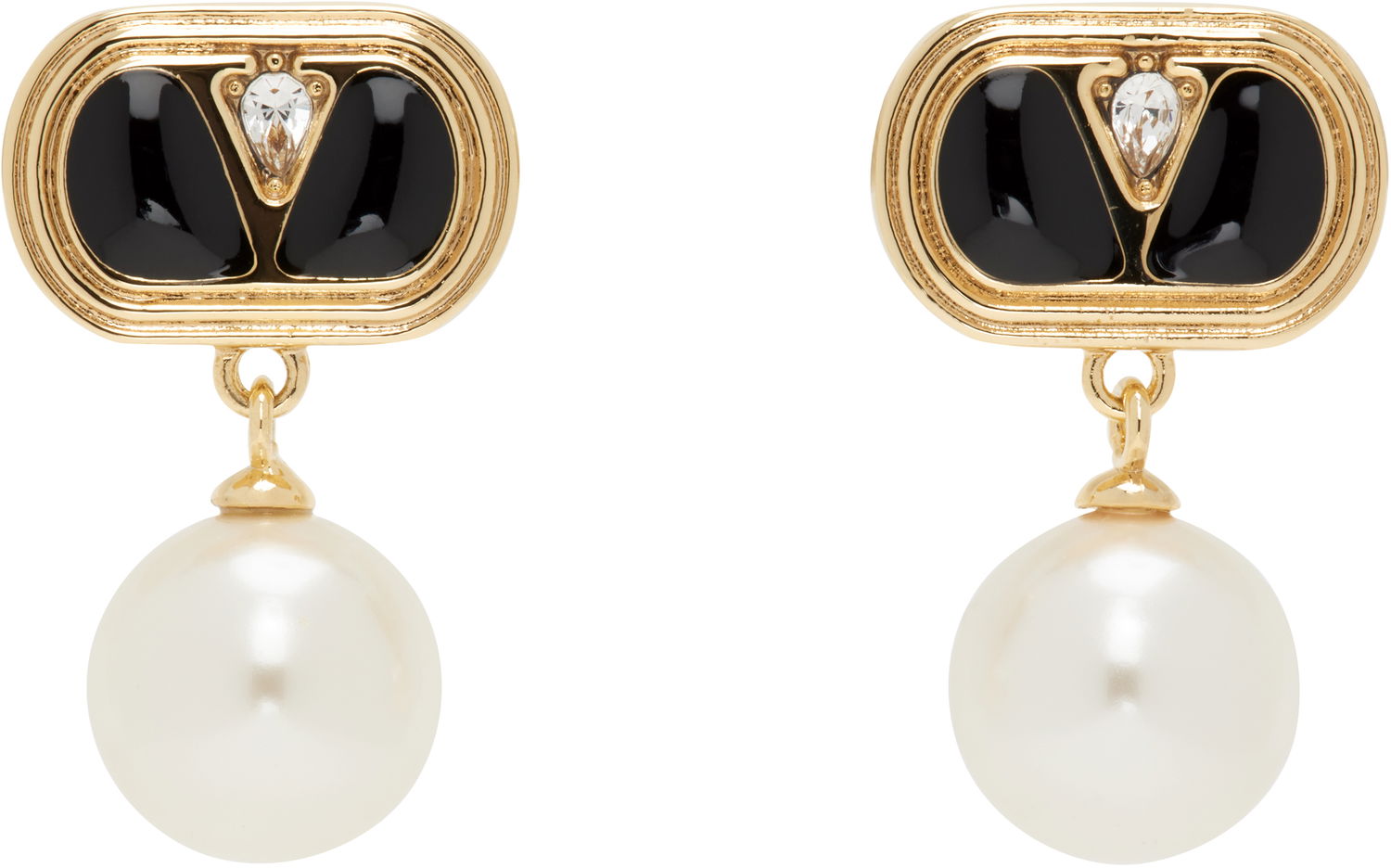 Обеци Valentino Valentino Garavani Oval Pearl Drop Earrings Металик | 6W2J0X91NBS, 0
