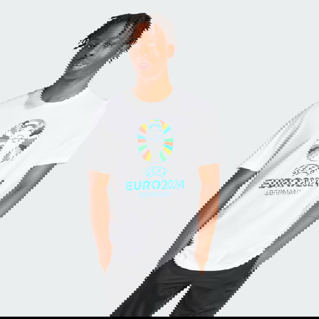 Тениска adidas Performance UEFA EURO24™Official Emblem Бяло | IT9290, 0