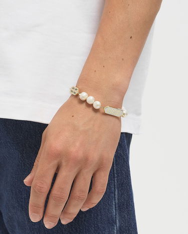 Гривна Casablanca Laurel Pearl Gold-Plated Bracelet Бяло | APF25-JW-091-01, 1
