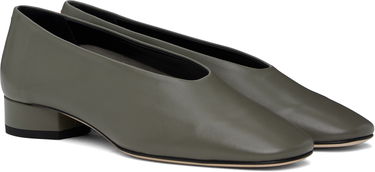 Облекло Aeyde Aeyde Delia Leather Ballerina Flats Зелено | A11-FL-GLVR25BL18-FW24-1007-007, 3