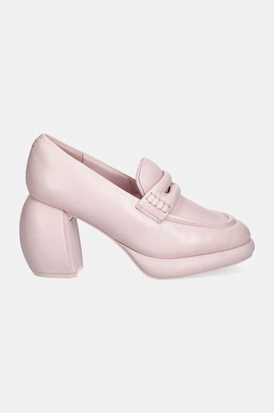 Leather Platform Loafers, 0