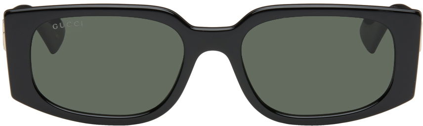 Облекло Gucci Gucci Black Rectangular Sunglasses Зелено | GG1534S, 0