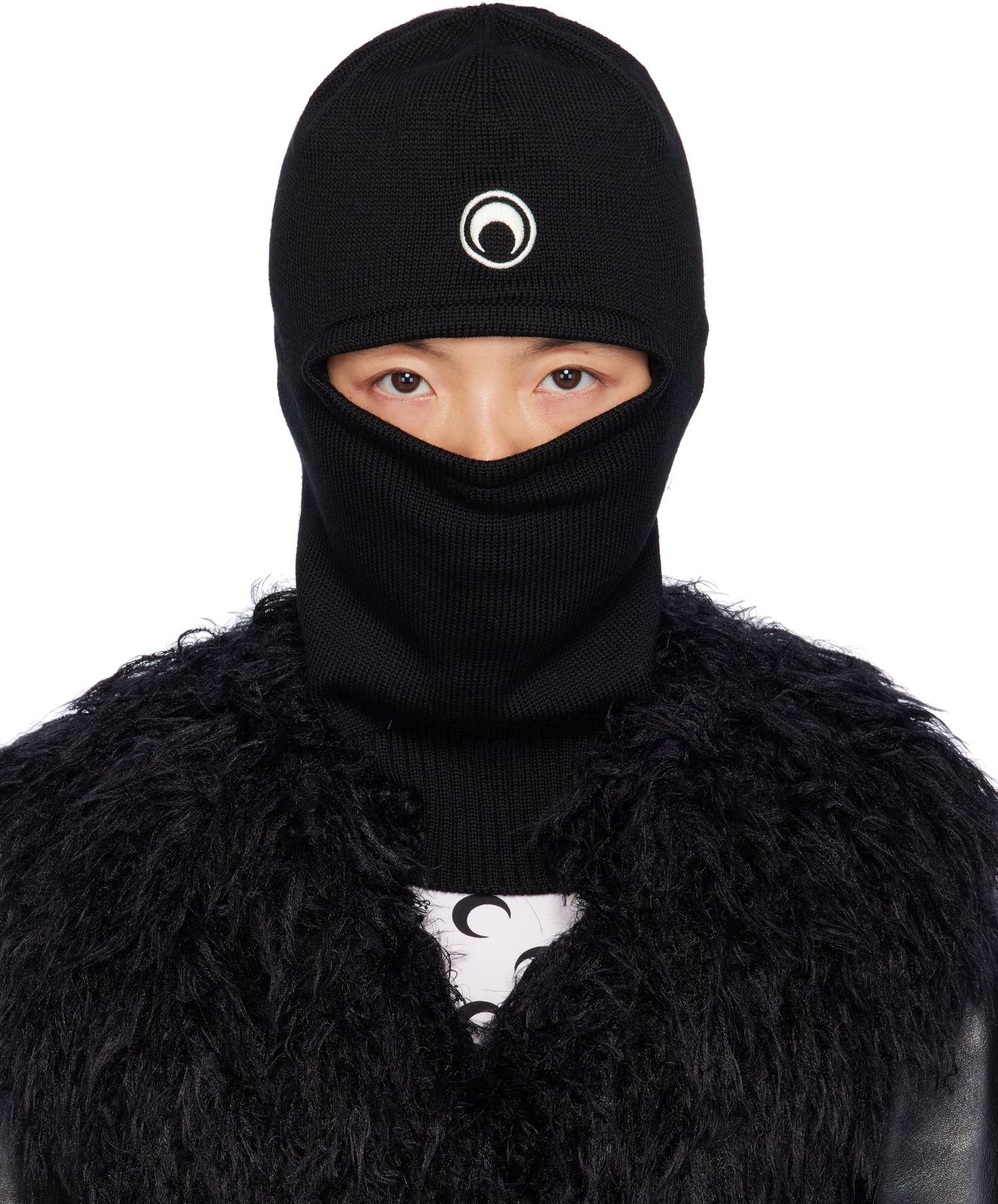 Шапка Marine Serre Knit Balaclava Черно | UHG042A, 0