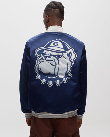 Яке бомбър Mitchell & Ness NFL Heavyweight Satin Jacket Georgetown University Тъмно синьо | OJBF3413-GTWYYPPPNAVY, 1