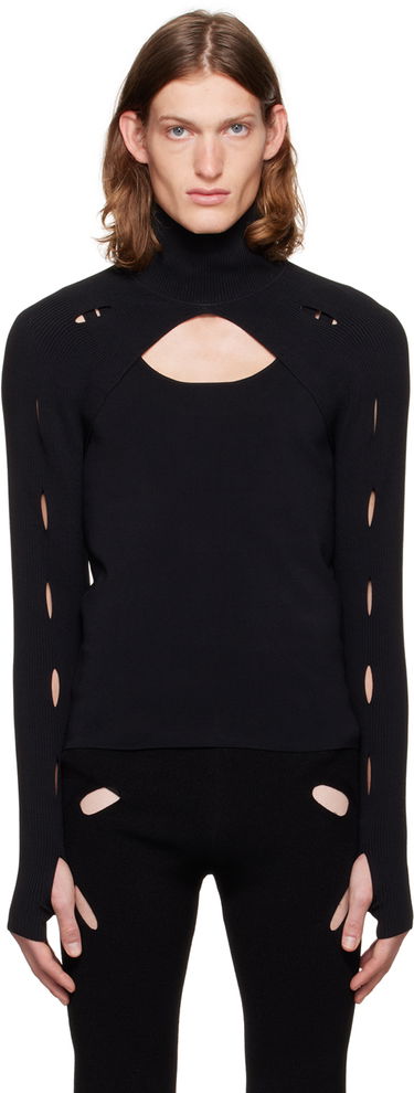 Пуловер Dion Lee Slash Woven Turtleneck Top Черно | C7006F21, 0