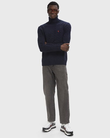 Пуловер Polo by Ralph Lauren Turtleneck Cable-Knit Синьо | 710876836005, 3