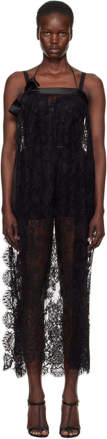 Pокля Dolce & Gabbana Dolce&Gabbana Chantilly Lace Midi Dress Черно | F6JRQT ILMA8, 0