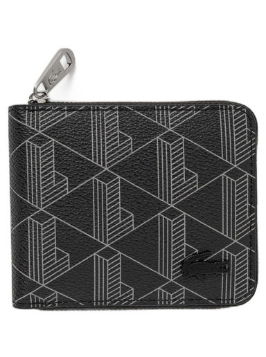 Портфейл Lacoste Compact Zip Wallet Черно | 3666354755361