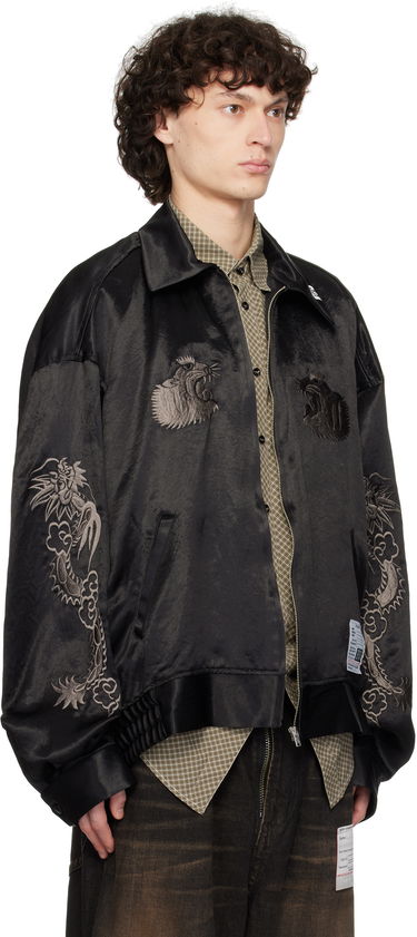 Яке бомбър Maison MIHARA YASUHIRO MIHARA YASUHIRO Collared Souvenir Jacket Черно | J14BL144, 1