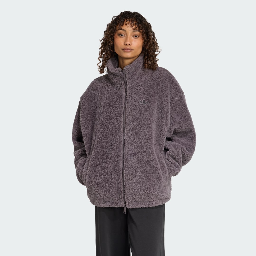 Яке adidas Performance Essentials Teddy Full-Zip Jacket Лилаво | JW2784, 0