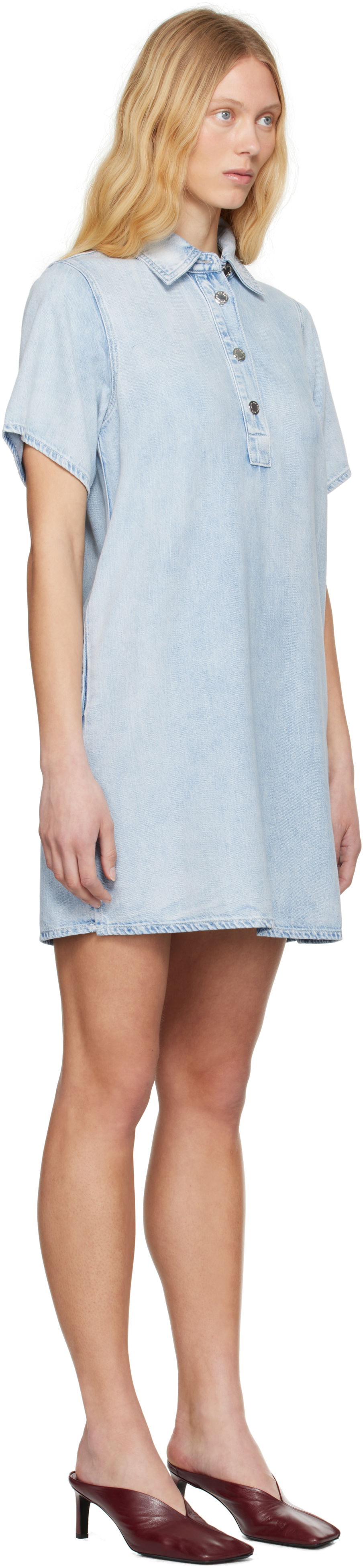 Pокля rag & bone Rag & Bone Jocelyn Featherweight Denim Minidress Синьо | WDD25S1512UFAL, 1