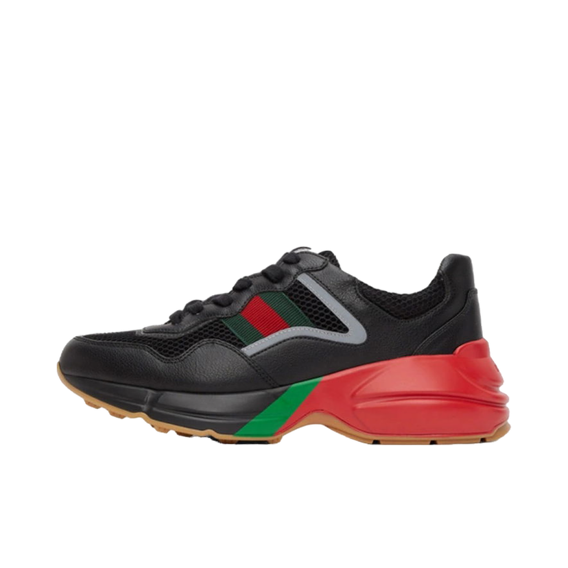 Кецове и обувки Gucci Rhyton Sneaker Black Red Green Черно | 6434912H0401093