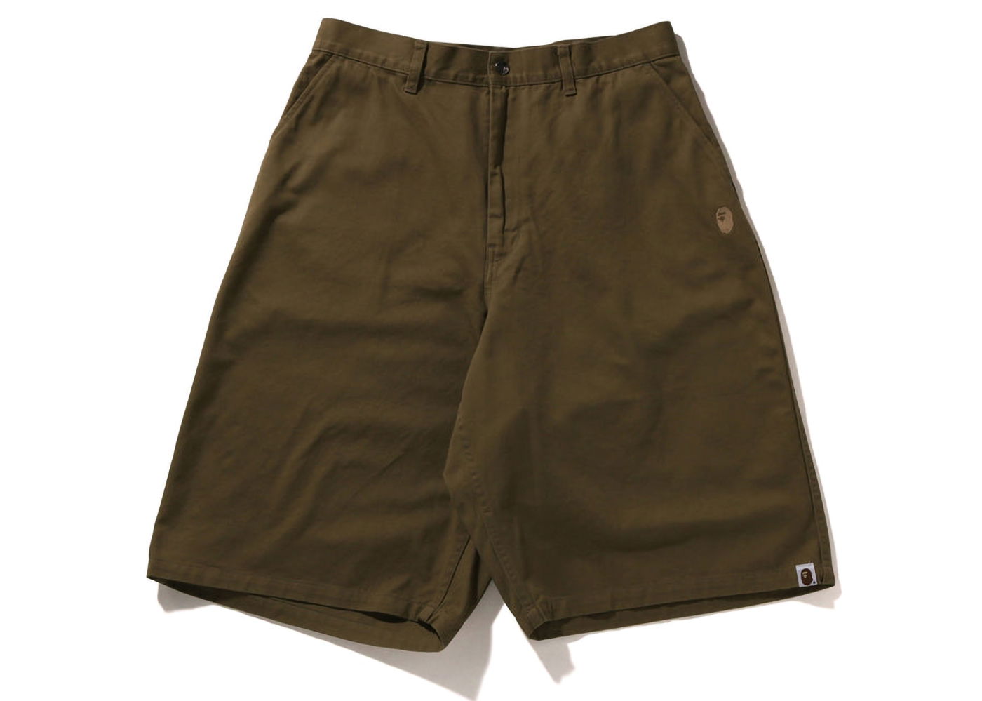 Къси панталони BAPE One Point Loose Fit Chino Short Зелено | 1J30-153-002, 0