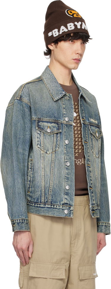 Шапка BAPE Distressed Denim Trucker Jacket Кафяво | 001LJK801308M, 1