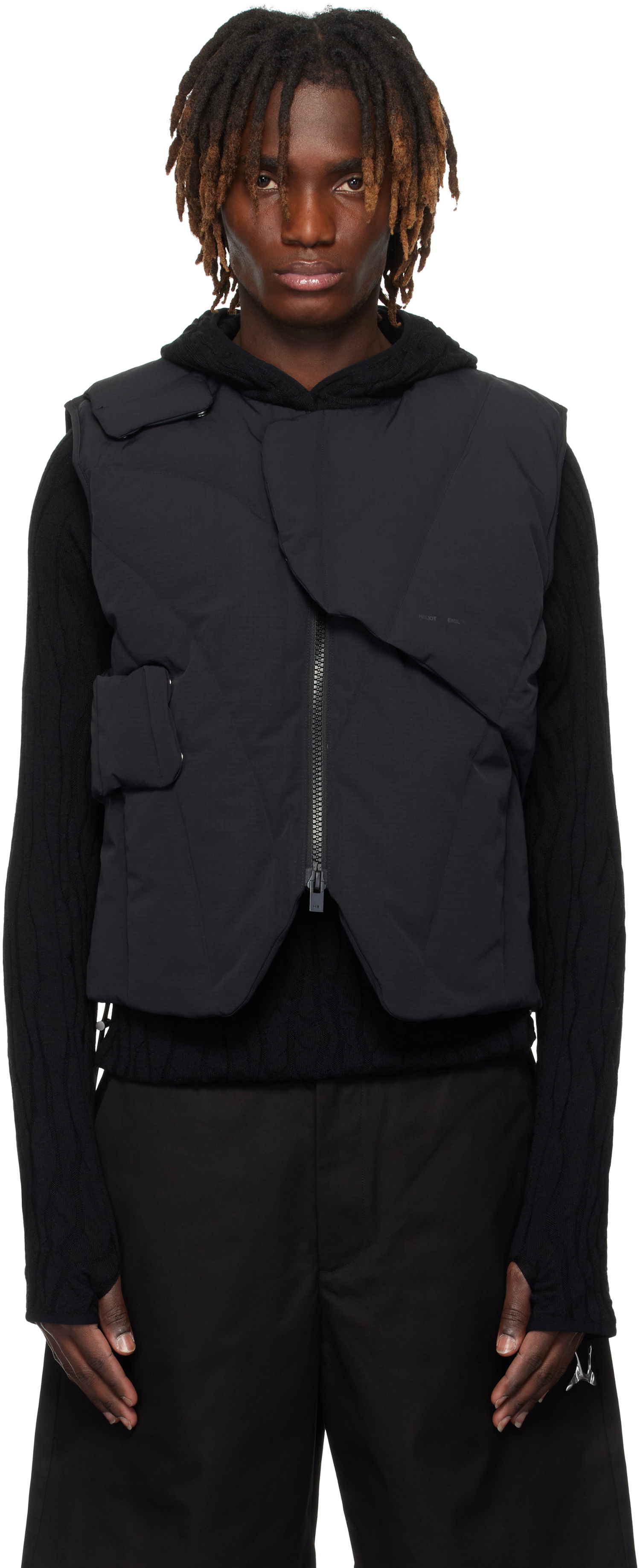 Жилетка HELIOT EMIL HELIOT EMIL Layered Down Vest Черно | PRESS25_M_03_003_BLK01_CO, 0