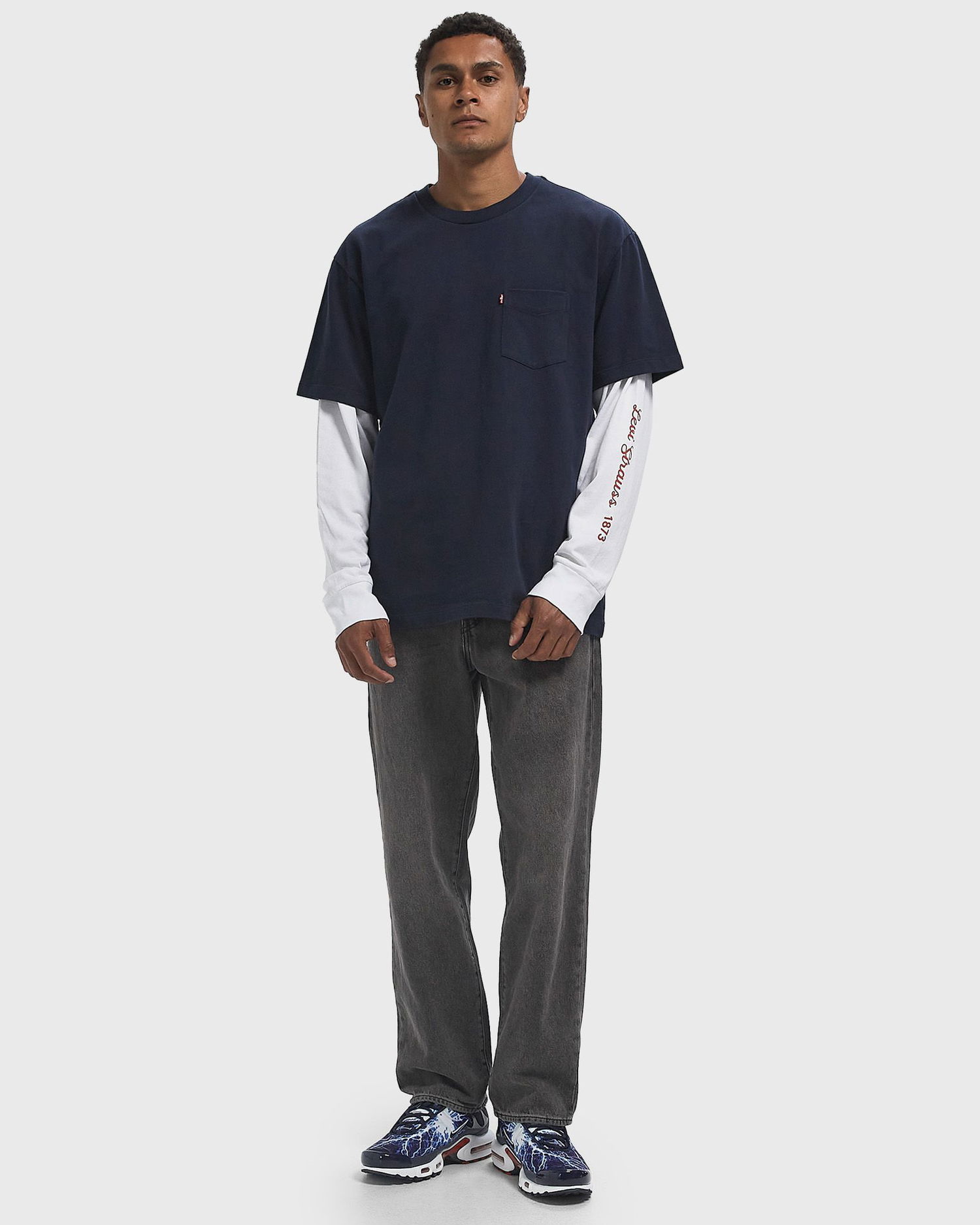 Тениска Levi's Pocket T-Shirt Тъмно синьо | A8605-0006, 1