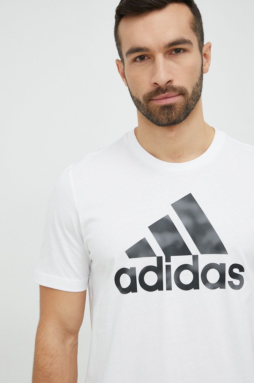 Тениска adidas Originals Adidas T-Shirt with a Logo Print Бяло | HL6930, 0