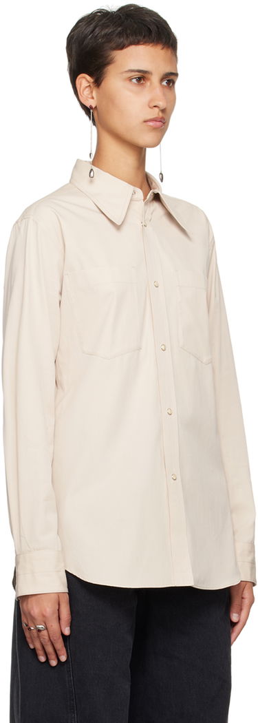 Риза LEMAIRE Pointed Collar Shirt Бежово | SH1053 LF1106, 3