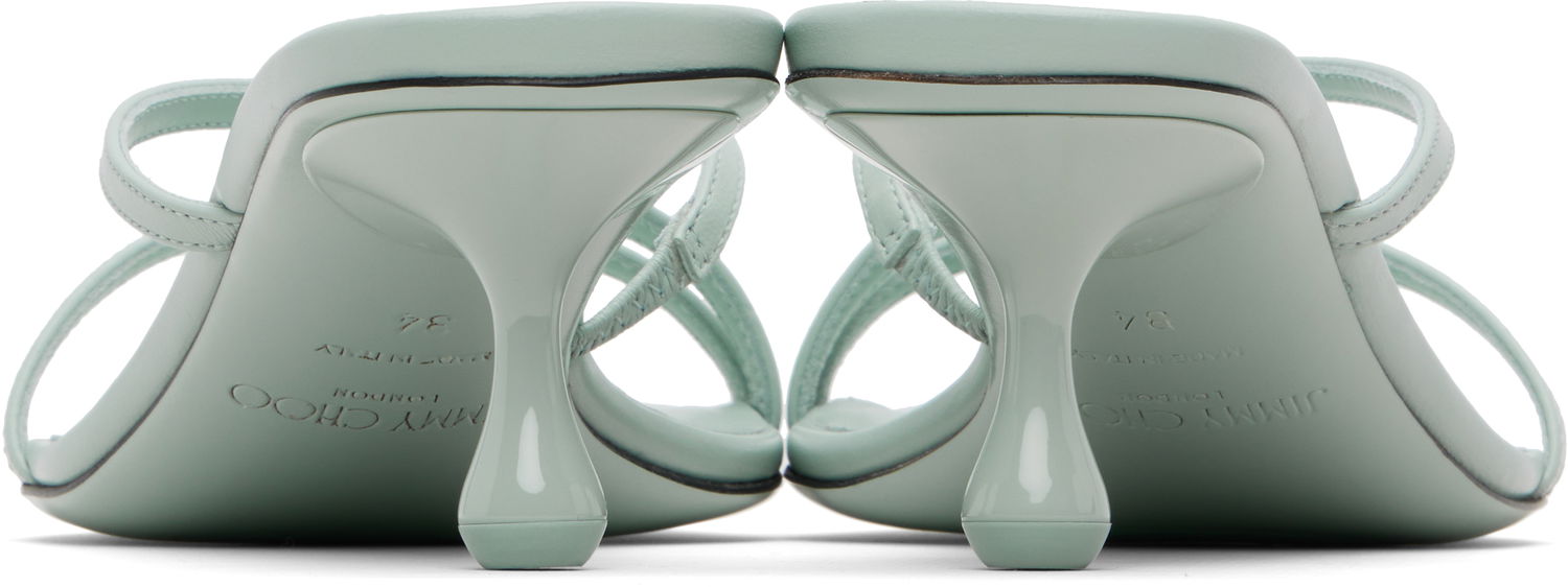Кецове и обувки Jimmy Choo Etana 50mm Square Toe Strappy Heeled Sandals Зелено | ETANA MULE 50, 1